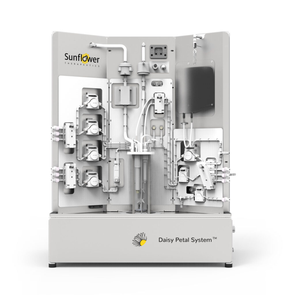Rendering of the Sunflower Daisy PetalTM Single-Use Bioreactor System
