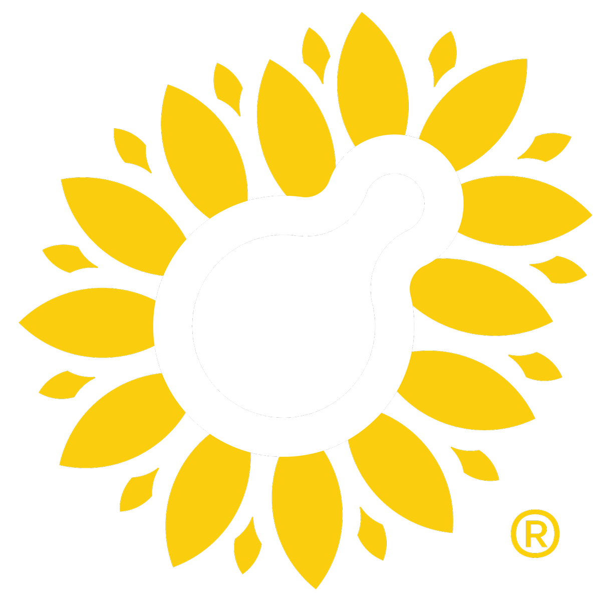 Sunflower® Therapeutics budding yeast logo white